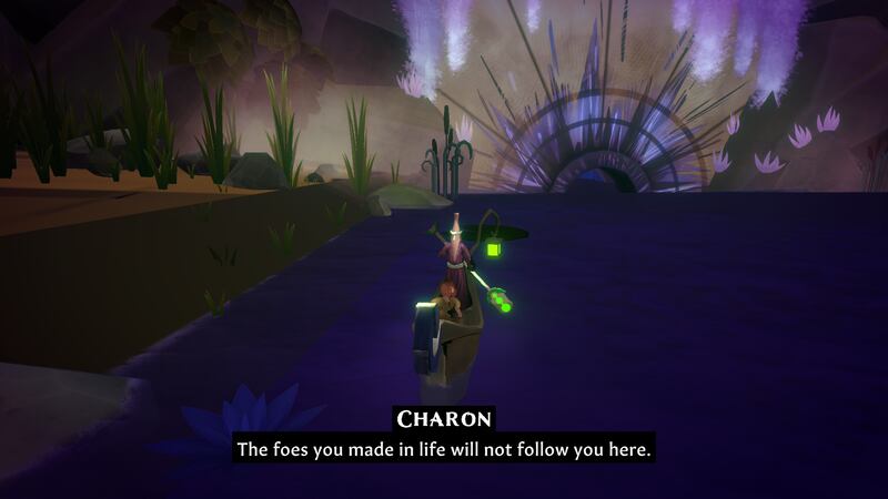 A graphic from the video game "Charon"