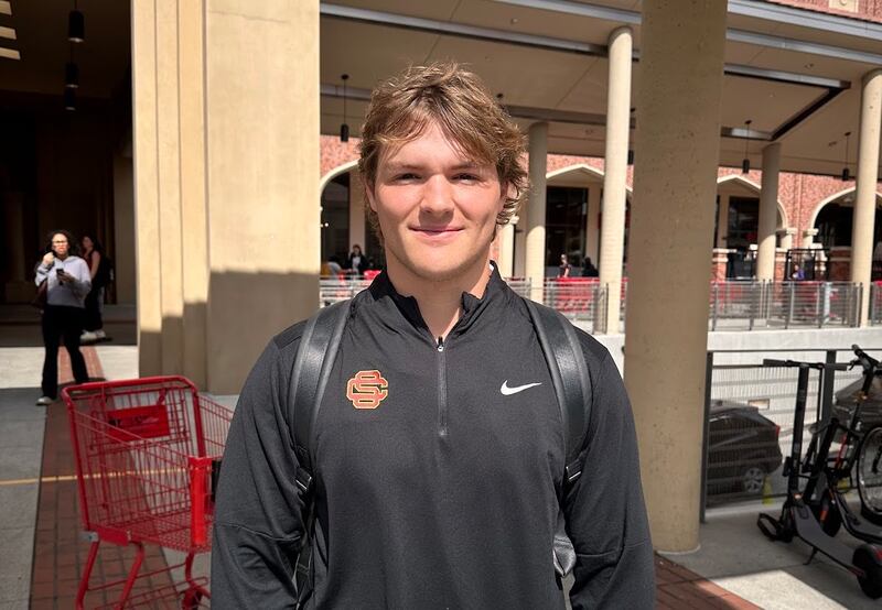 Out-of-state USC student in the USC Village.