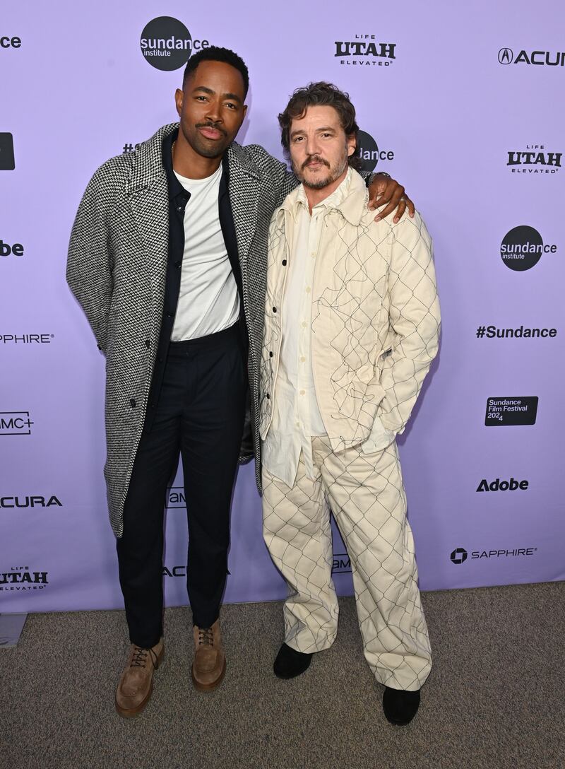 Jay Ellis and Pedro Pascal at the Jan 19. Sundance premiere of "Freaky Tales"