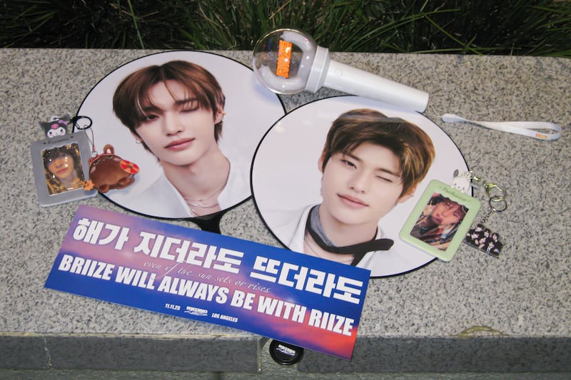 Fan merch of a K-Pop group