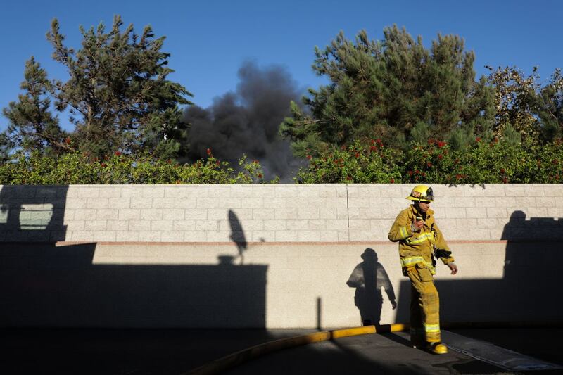 Photos of the City of Carson warehouse fire.