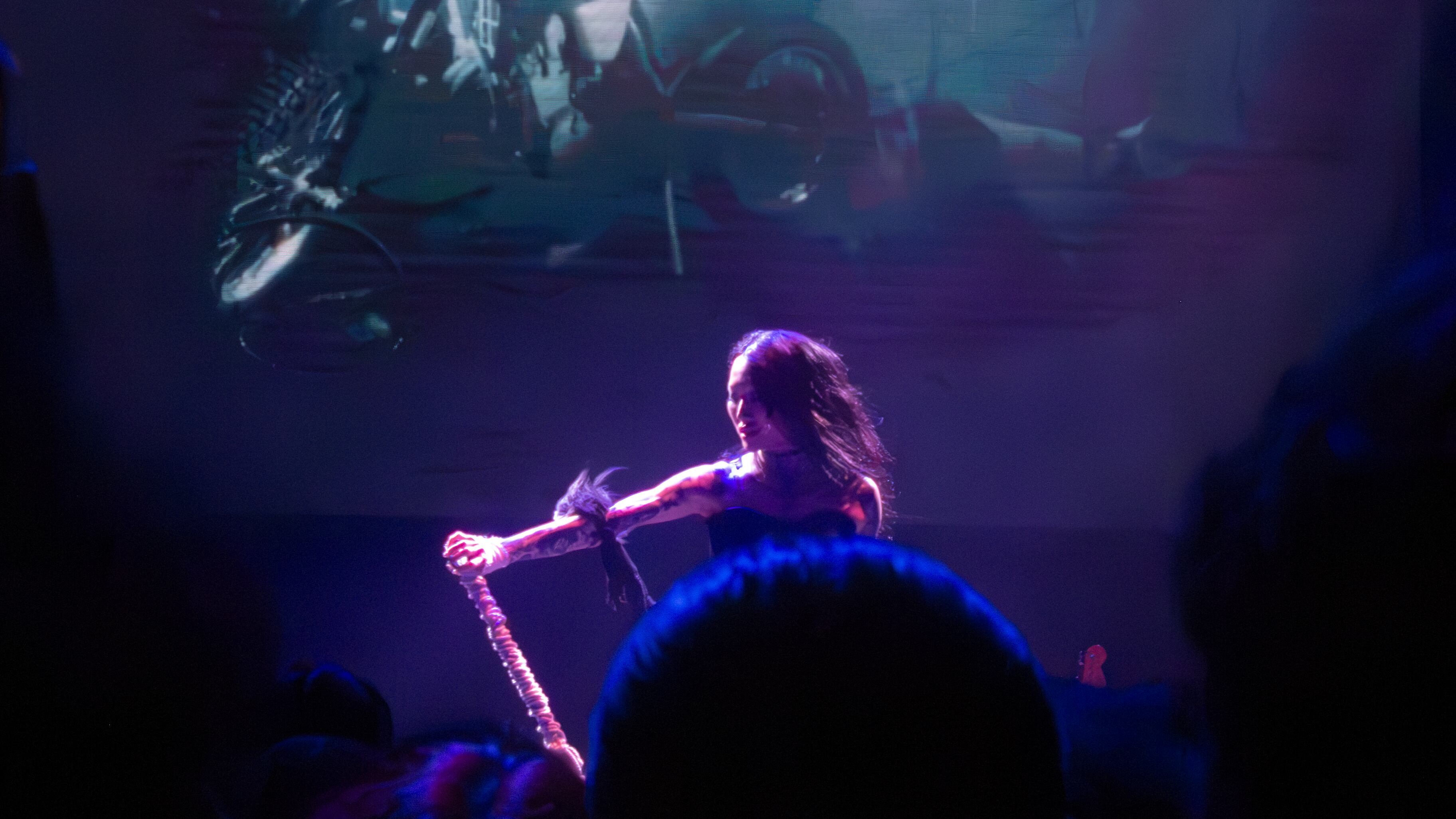 Singer about to sing a song