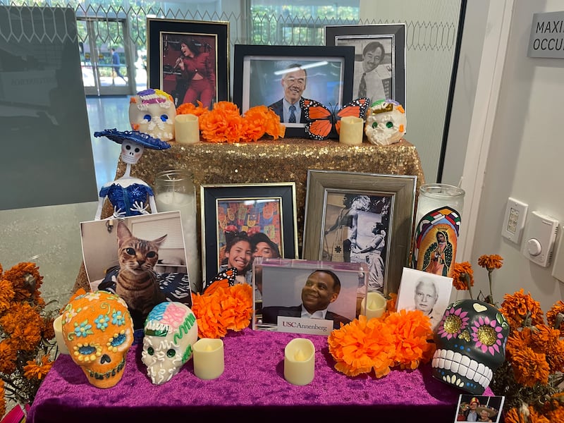Detail photo of an ofrenda.