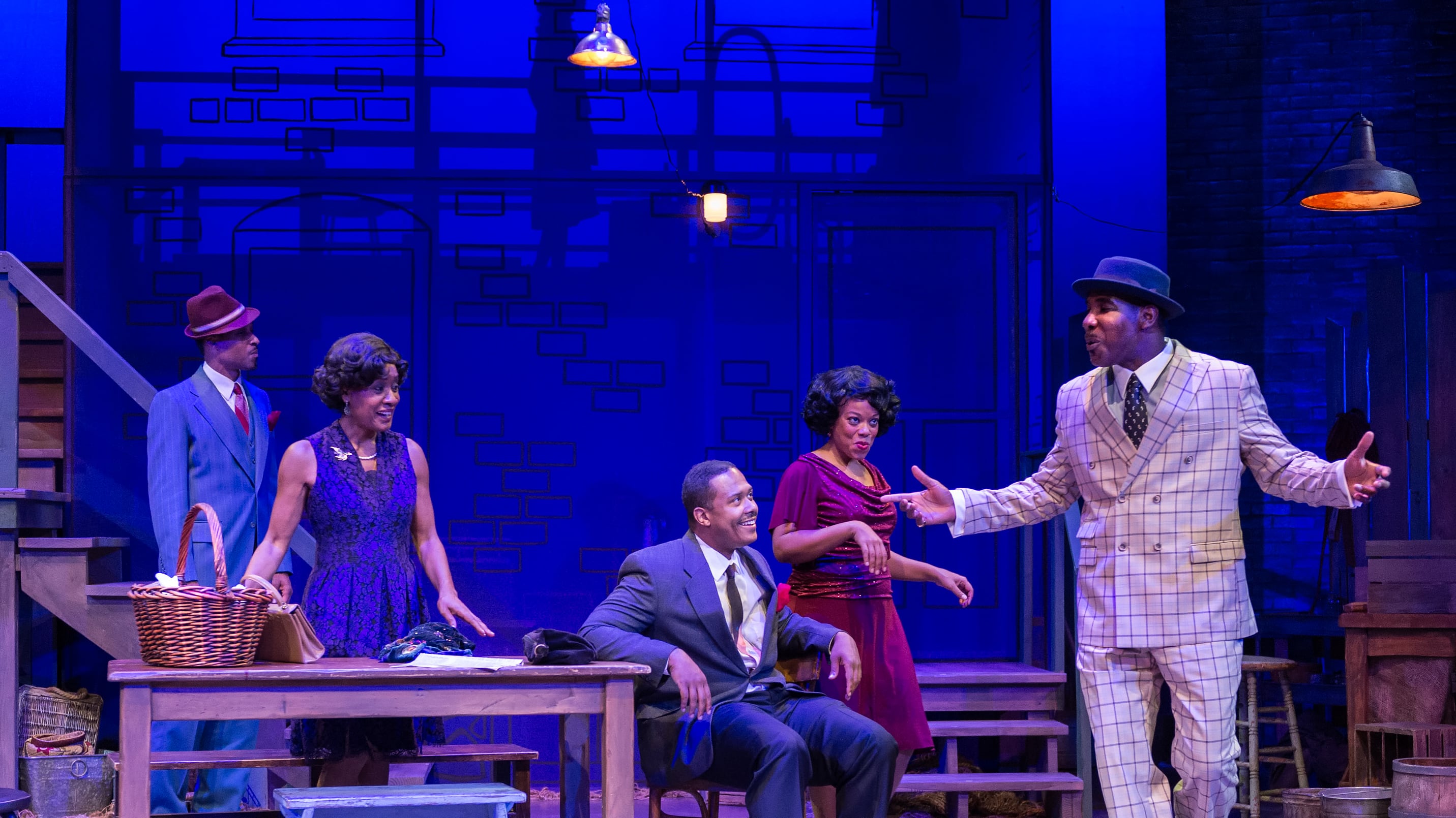 Floyd shows off his new suit to the rest of the group before they venture off to the Mother's day performance.