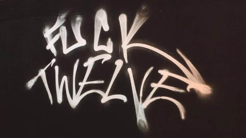 ["A photo of anti-police graffiti."]