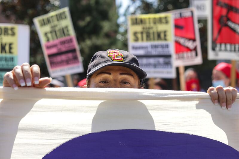 USC janitor and custodian protest