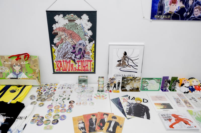 Merchandise on a table