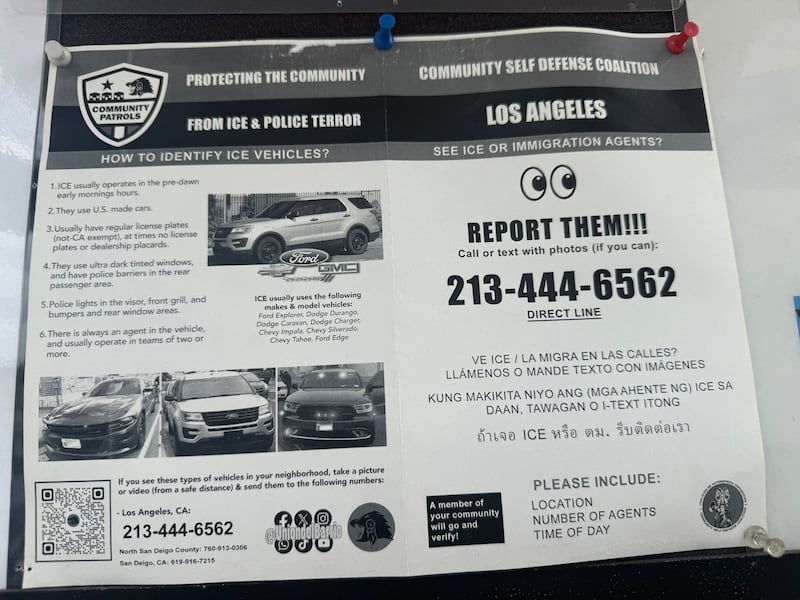 Photo of a black and white poster.