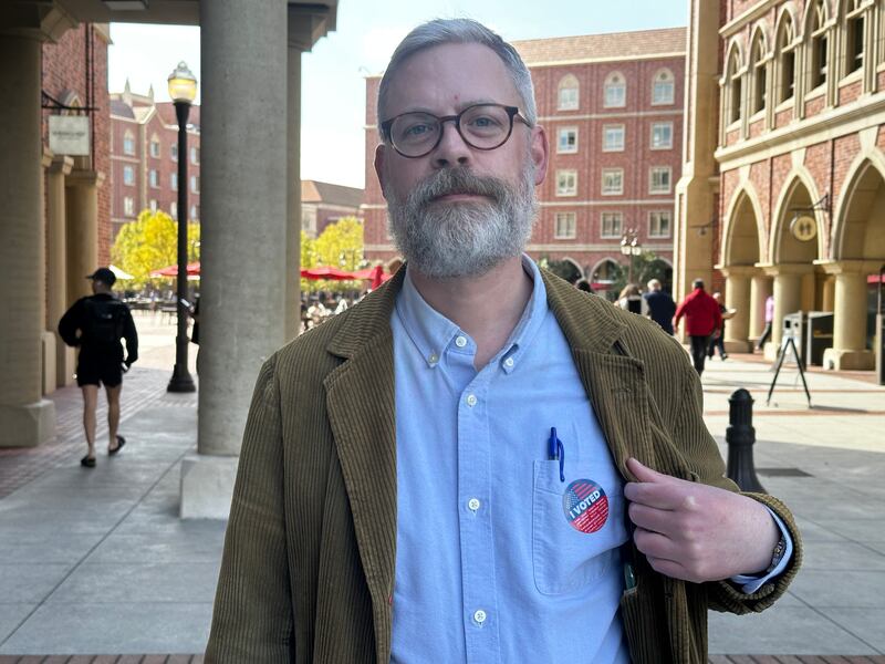 Ryan Boyd, a voter in the California primary elections.