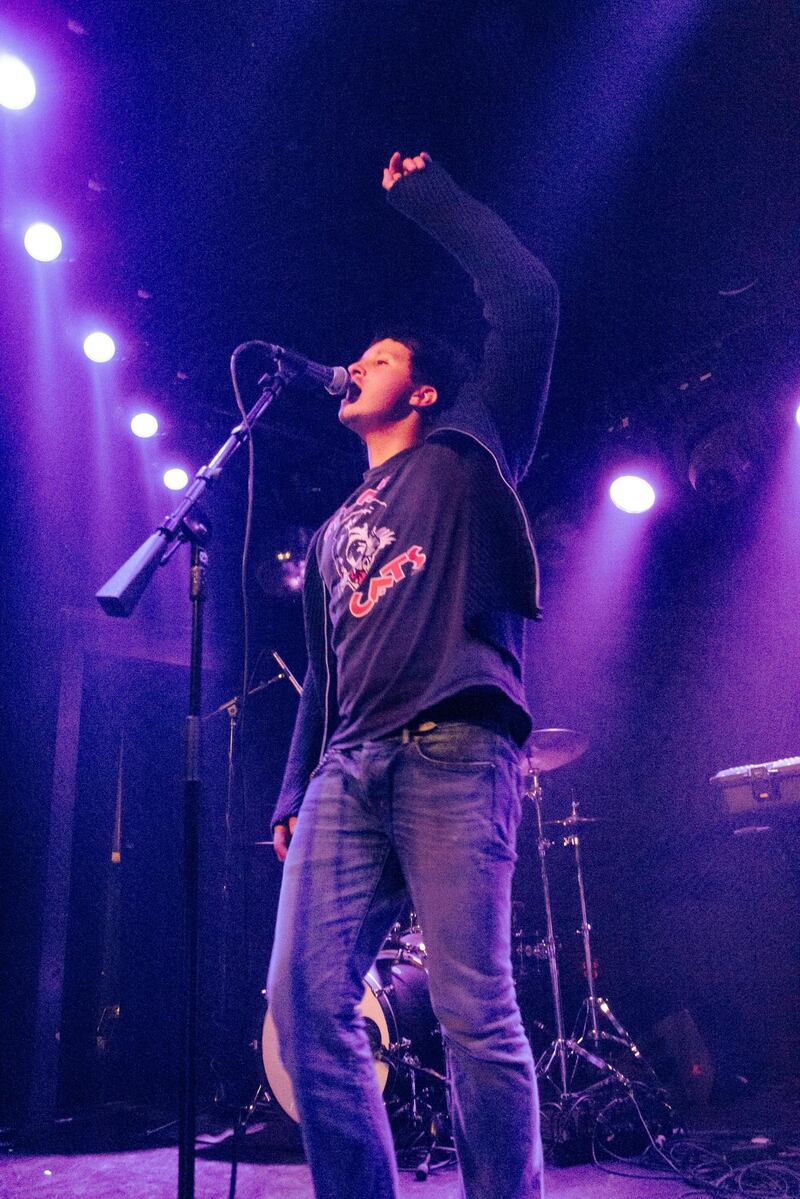 The band Groupthink performs at the Moroccan Lounge.