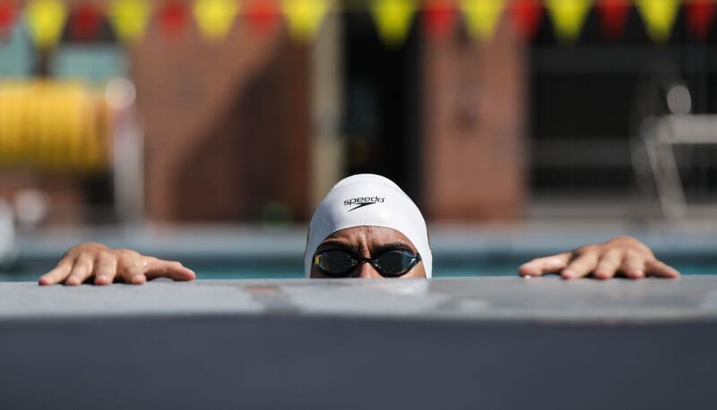 Photos of Greek Olympic swimmer Evangelos Makrygiannis.