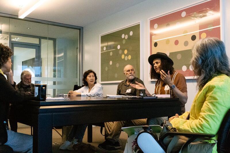 Leung-Astwood and other seniors attend a songwriting class at the Wallis Annenberg GenSpace.