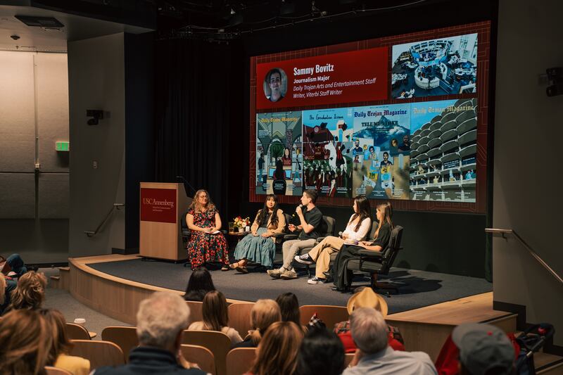 USC Annenberg students in panel discussion
