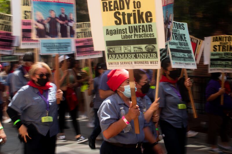 USC janitor and custodian protest