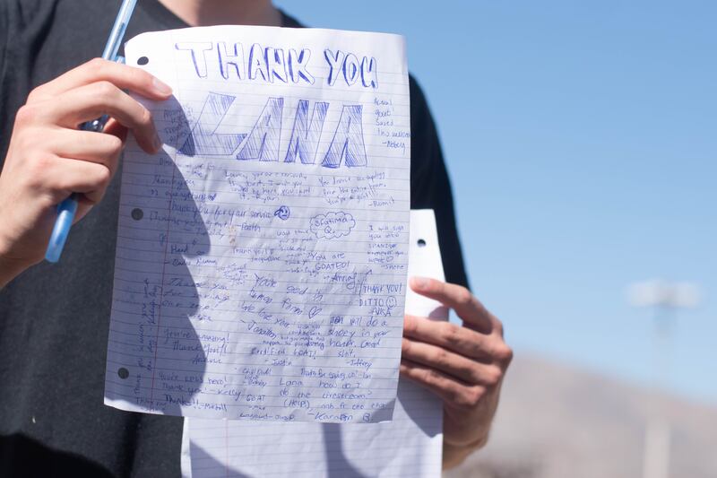 All the members of RPL wrote a letter of thanks to Lana for his ability to help on such short notice.