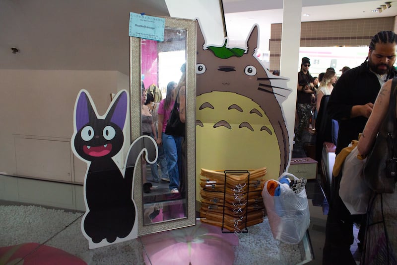 Mirror and cardboard cutouts