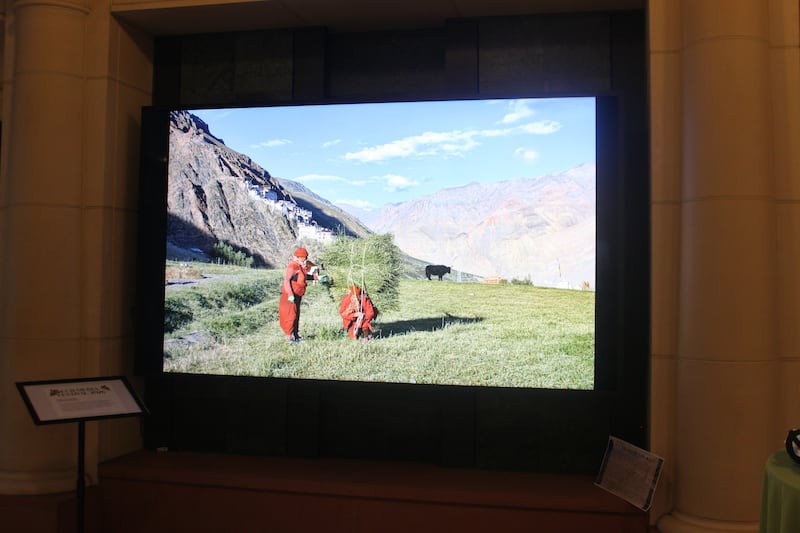 Avidha Raha's "Rising Above the Melt" art installation. (Photo by AMY CONTRERAS OF ANNENBERG MEDIA)