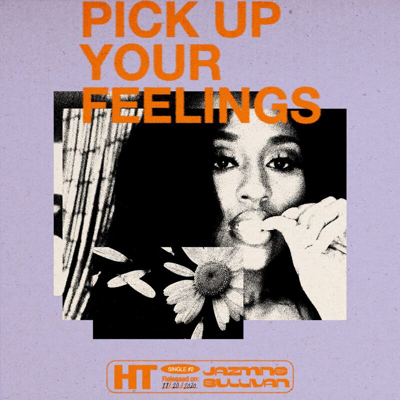 The cover art for Jazmine Sullivan's single "Pick Up Your Feelings."