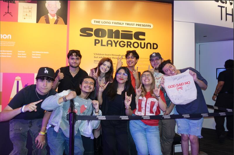 Crowd of fans outside event