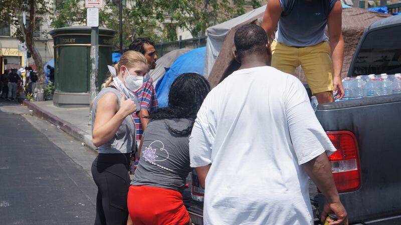 Catie at Skid Row