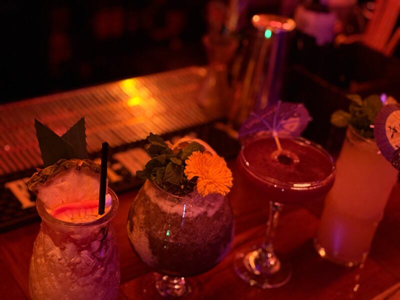 Drinks at the Bamboo Club. (Photo by Rosaura Wardsworth)