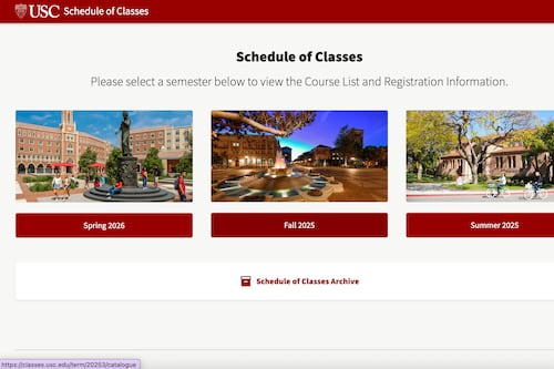 USC to remove classroom locations from public Schedule of Classes