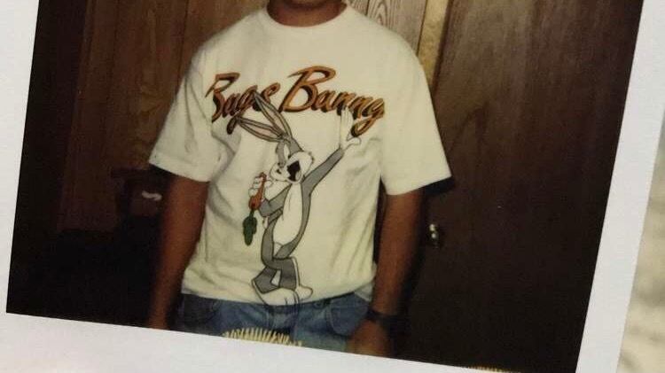 Photo of a photograph depicting a young man.