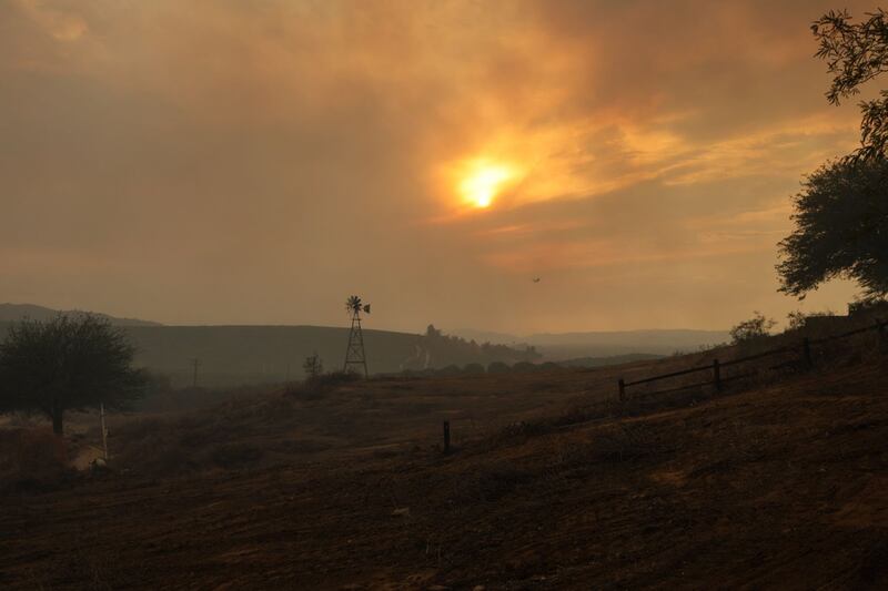 Photographs of the Fairview Wildfire in Hemet, CA. The fire burned over 25,000 acres and threatened hundreds of homes in the area.