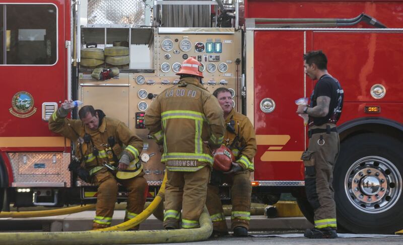 Photos of the City of Carson warehouse fire.