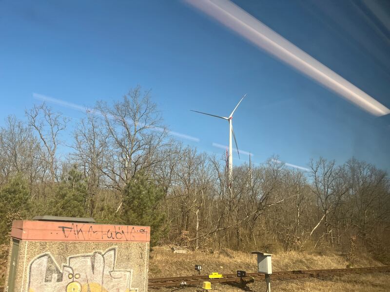 Photo of wind farms across Germany.