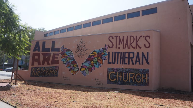 Exterior shot of the St. Mark's Lutheran Church