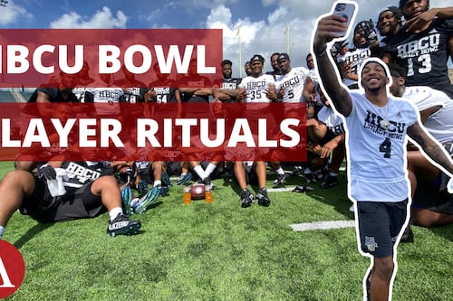 HBCU Legacy Bowl player pre-game rituals