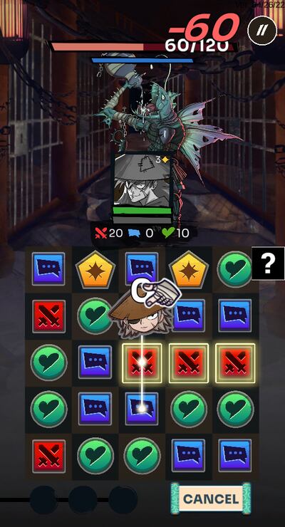A graphic design depicting the gameplay of the video game, "Bounty Heart"