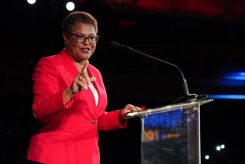 Bass speaks to how her campaign is inclusive and representative of all the people of Los Angeles.