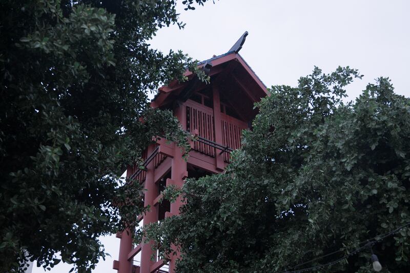 Little Tokyo ceremonial tower (Photo by Michael Chow)