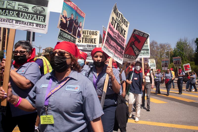 USC janitor and custodian protest
