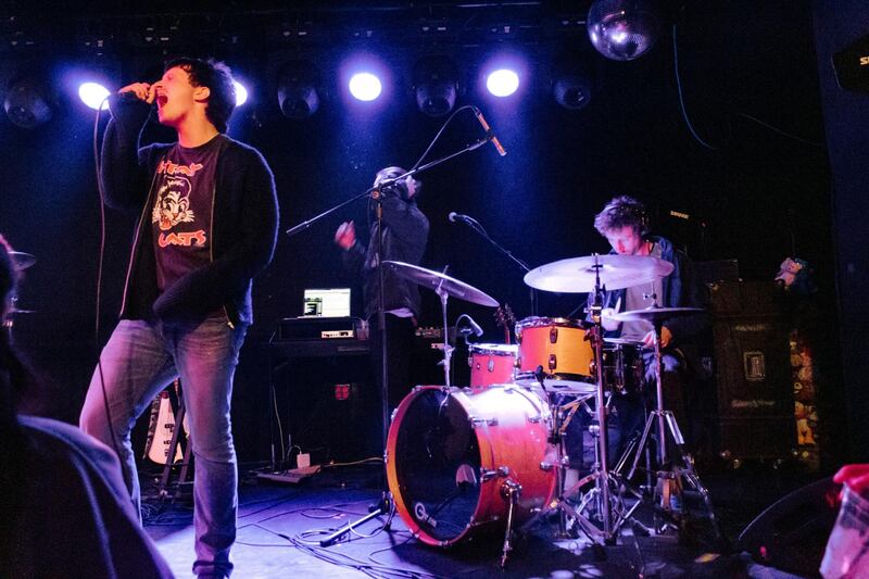 The band Groupthink performs at the Moroccan Lounge.